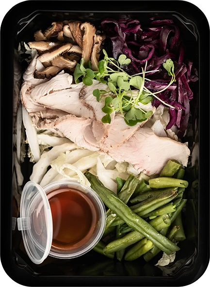 Салат "Чайнатаун" с грибами шиитаке